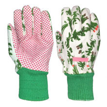 Farming Warehouse Gardening Work PVC Palm Dotted Canvas Gloves